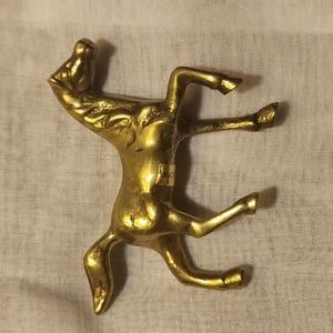 Vintage Solid Brass Horse - Small Tabletop Brass Decor